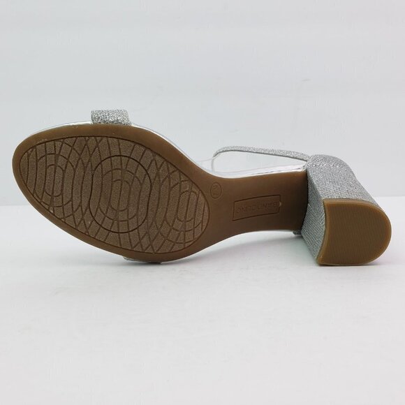 Bandolino ARMORY 2 Womens Size 7.5 Silver Sparkle Ankle Strap 3" Heel Sandals - Picture 8 of 12